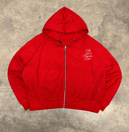 "Christmas Red" Thermal Zip-up - The Lord's Kingdom Dept.